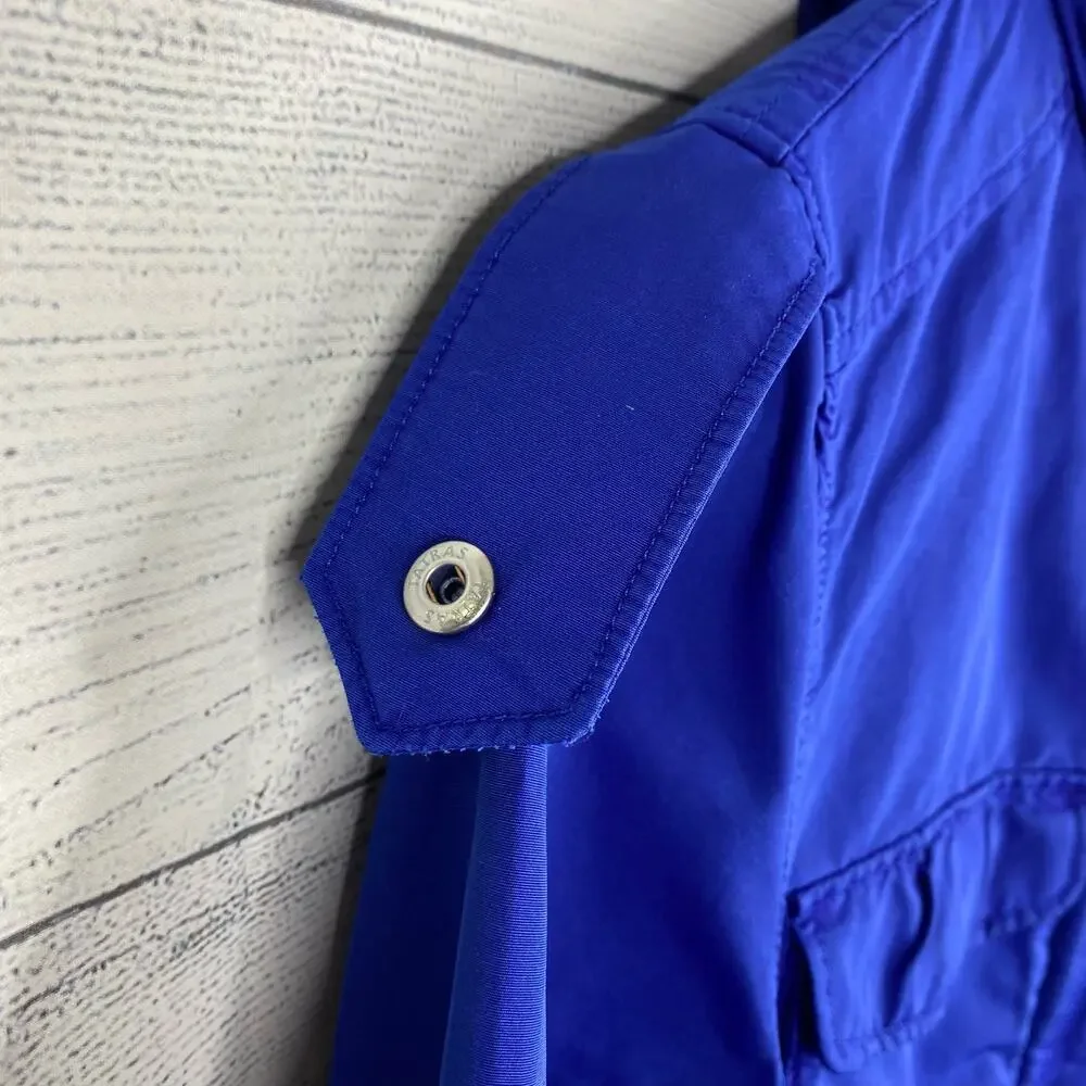 Tatras Women Aurora Hooded Military Utility Jacket Blue Small Medium Minimal Fit